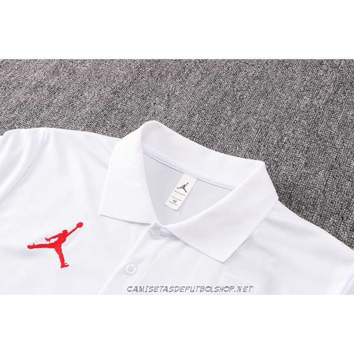 Camiseta Polo del Paris Saint-Germain Jordan 22-23 Blanco